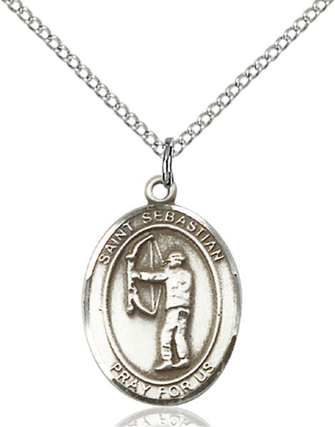 Sterling Silver St. Sebastian / Archery Pendant