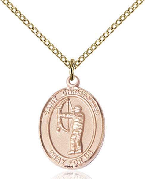 Gold Filled St. Christopher/Archery Pendant