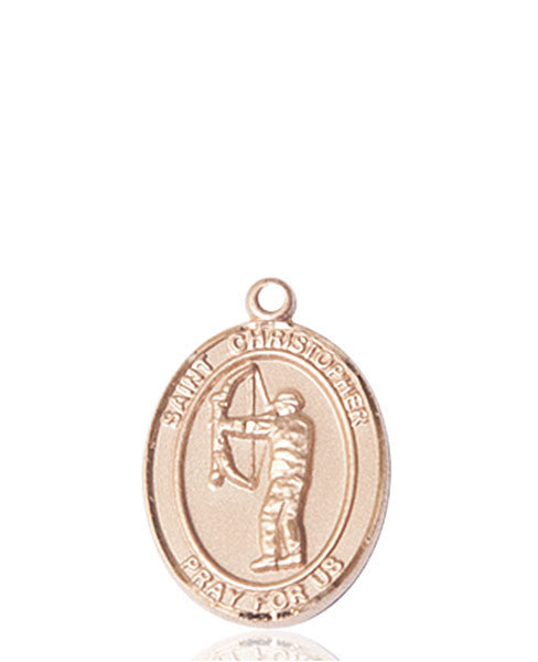 14kt Gold St. Christopher/Archery Medal