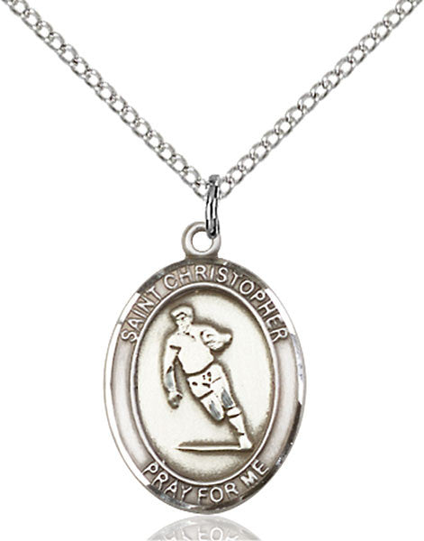 Sterling Silver St. Christopher / Rugby Pendant