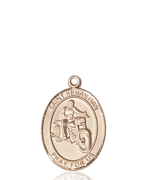 Medalla de San Sebastián / Motocicleta en oro de 14 kt