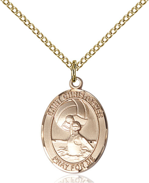 Colgante de San Cristóbal bañado en oro