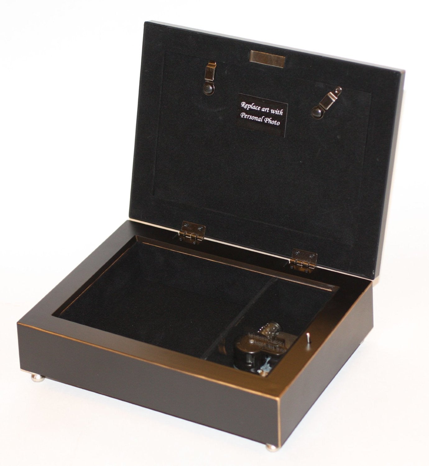 First Communion Black Keepsake Music Box