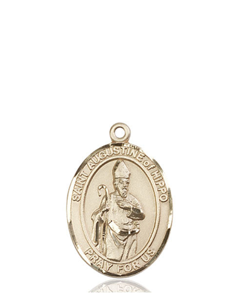 Medalla de San Agustín de Hipona en oro de 14kt