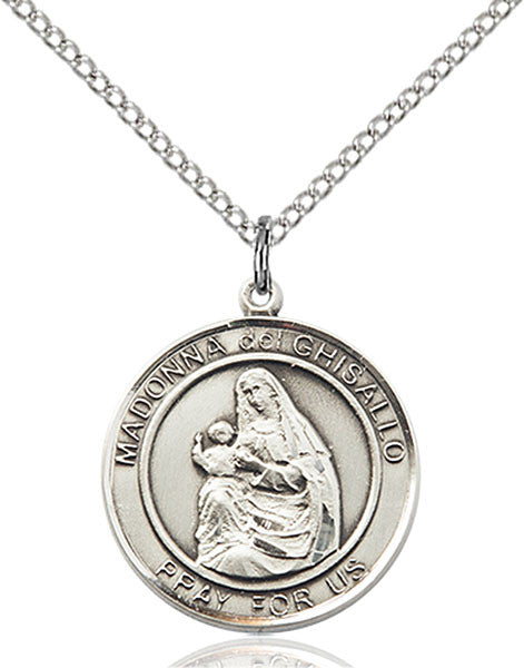 Sterling Silver Madonna Del Ghisallo Pendant