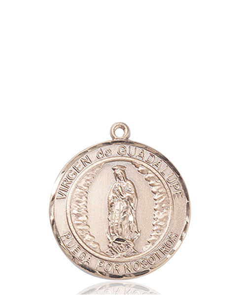 Medalla Virgen de Guadalupe Oro 14kt