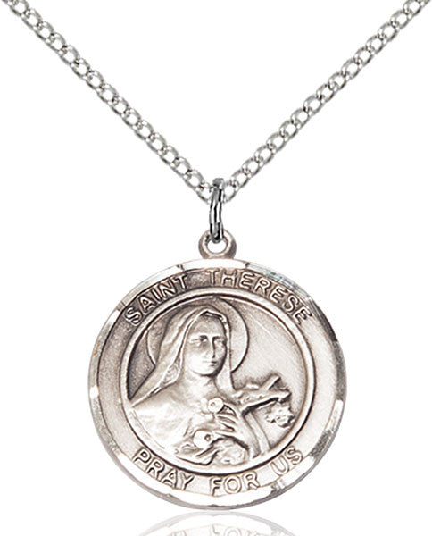 Colgante Santa Teresa de Lisieux en Plata de Ley
