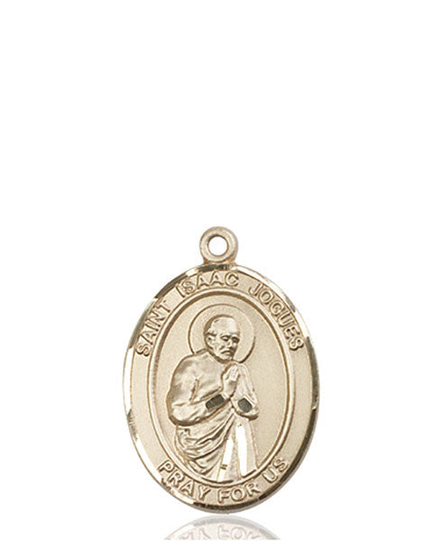 Medalla de oro de 14 quilates de San Isaac Jogues