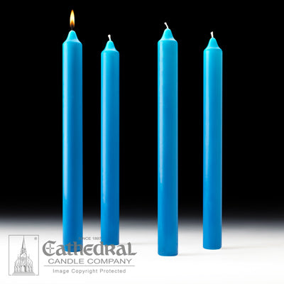 Juegos de velas de la Iglesia de Adviento Estearina [opciones púrpura y azul]