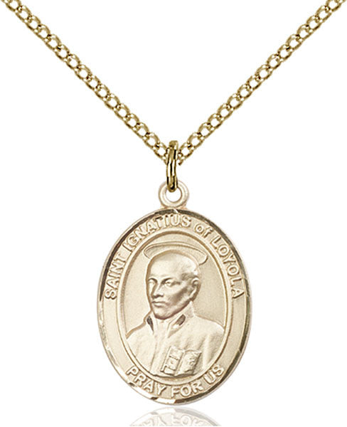 Colgante de San Ignacio de Loyola bañado en oro