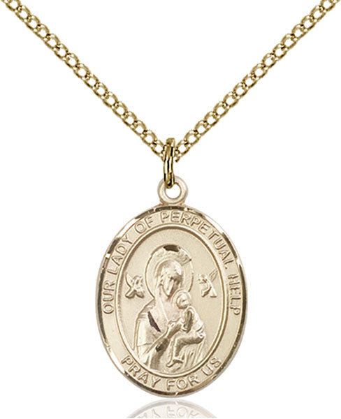 Gold Filled O/L of Perpetual Help Pendant