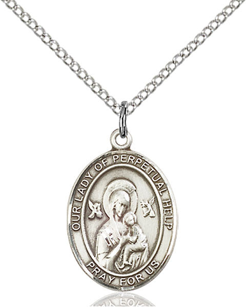 Sterling Silver O/L of Perpetual Help Pendant