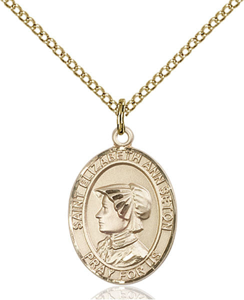 Gold Filled St. Elizabeth Ann Seton Pendant