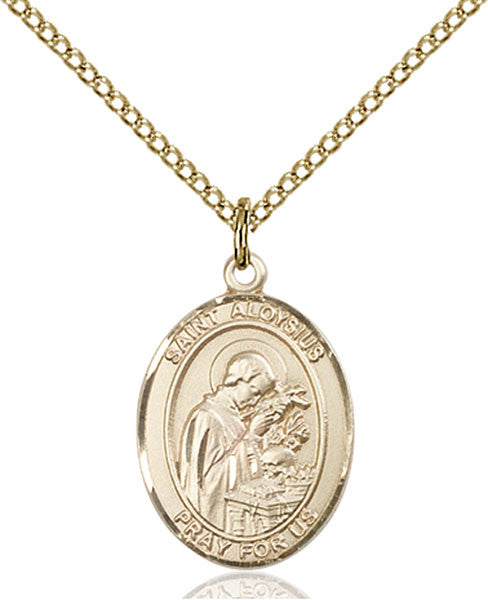 Colgante de San Aloysius Gonzaga bañado en oro