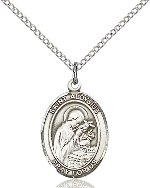 Colgante San Luis Gonzaga en Plata de Ley
