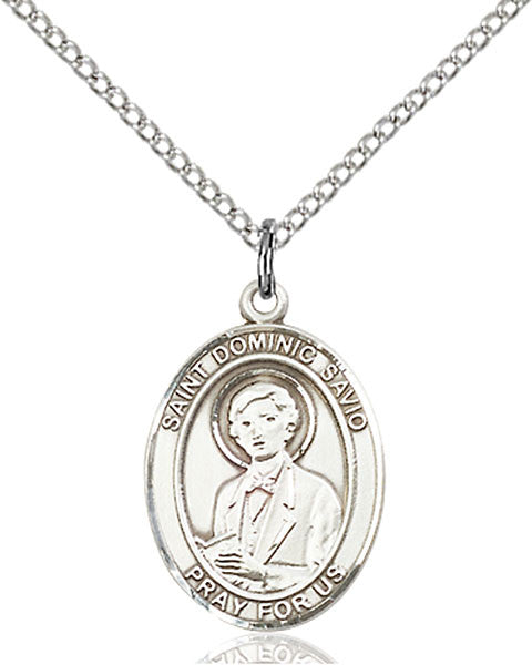 Colgante Santo Domingo Savio en Plata de Ley