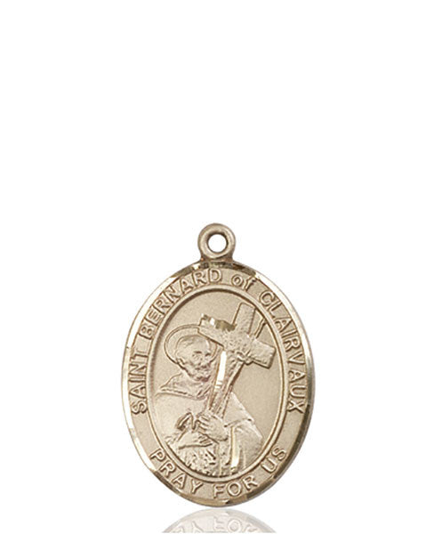Medalla de San Bernardo de Clairvaux en oro de 14kt