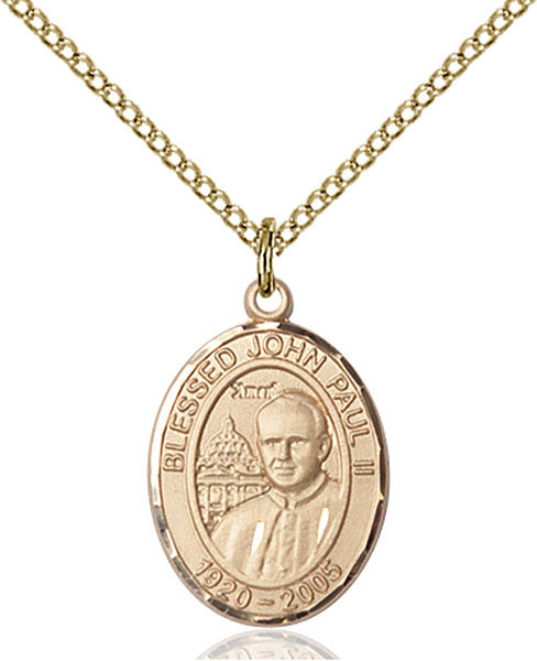 Colgante Papa Juan Pablo II bañado en oro
