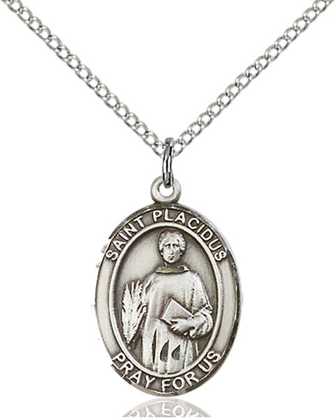 Colgante de plata de ley de San Plácido