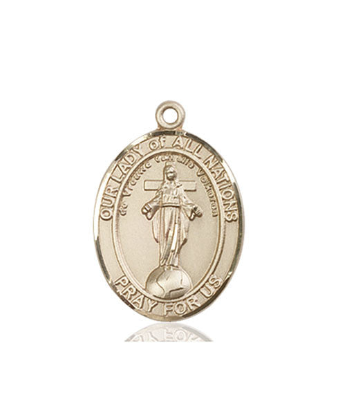14kt Gold O/L of All Nations Medal
