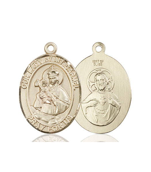 Medalla O/L de oro de 14 kt del Monte Carmelo
