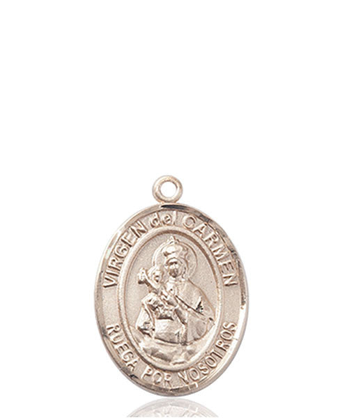 14kt Gold Virgen del Carmen Medal
