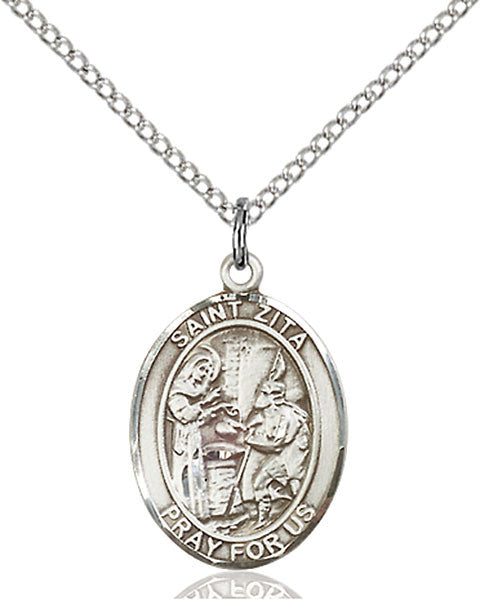 Colgante de plata de ley de Santa Zita
