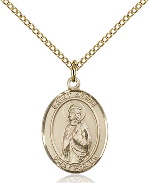 Colgante de Santa Alicia bañado en oro