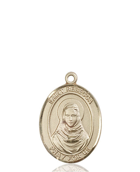Medalla de Santa Rebeca en oro de 14kt