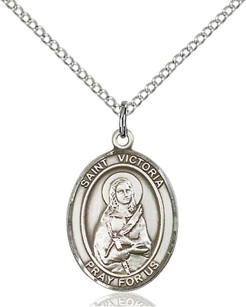 Colgante de plata de ley de Santa Victoria