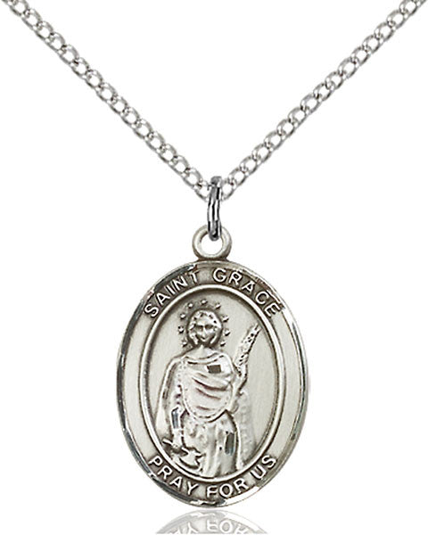 Colgante de plata de ley de Santa Gracia