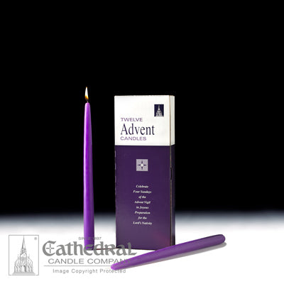 Advent Home 12" Tapers Bulk [purple, blue, pink and white]