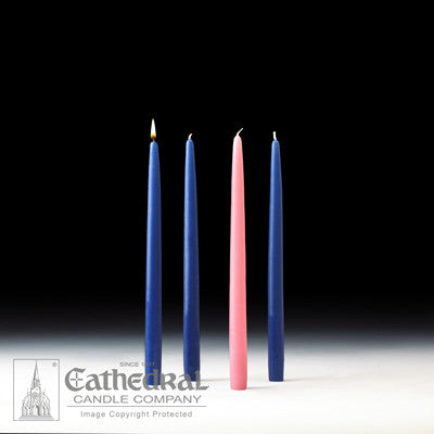 Velas de Adviento para el hogar de 12 pulgadas [opciones moradas y azules]