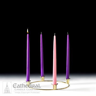 Advent Home 12" Tapers with Gold Wreath