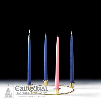 Advent Home 12" Tapers with Gold Wreath