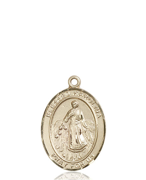 14kt Gold Blessed Karolina Kozkowna Medal