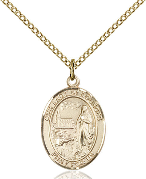 Gold Filled O/L of Lourdes Pendant
