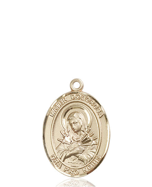 14kt Gold Mater Dolorosa Medal