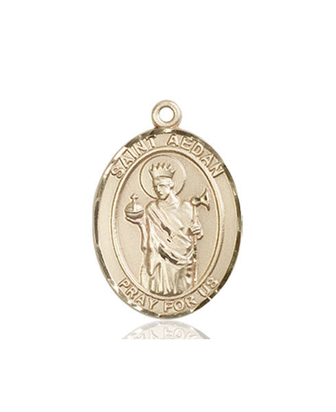 14kt Gold St. Aedan of Ferns Medal