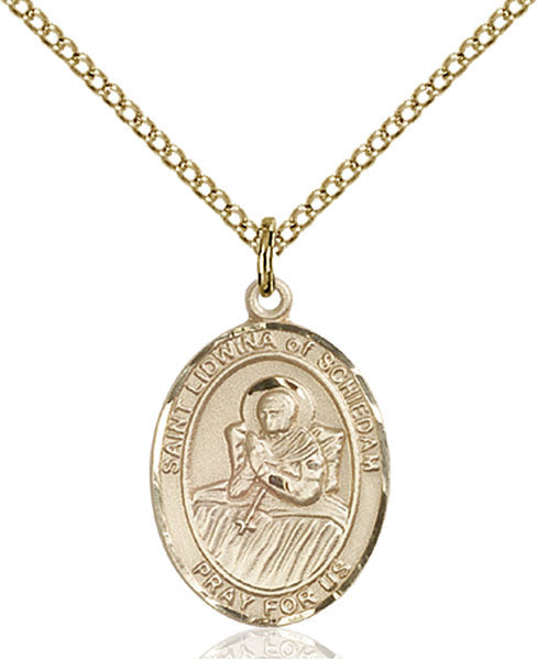 Gold Filled St. Lidwina of Schiedam Pendant