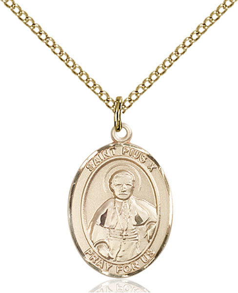 Gold Filled St. Pius X Pendant