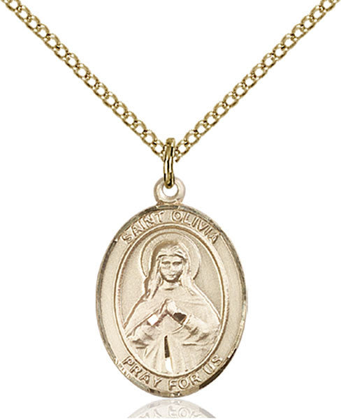 Gold Filled St. Olivia Pendant