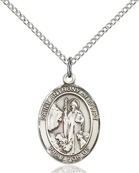 Sterling Silver St. Anthony of Egypt Pendant