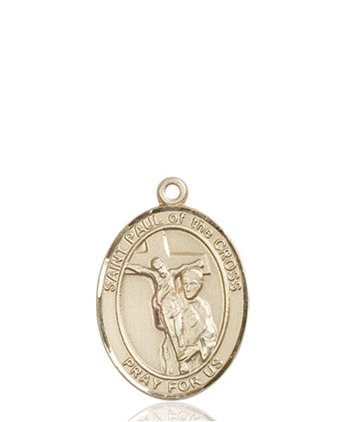 Medalla de San Pablo de la Cruz en oro de 14kt