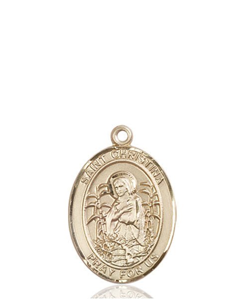 Medalla de oro de 14 quilates de Santa Cristina la Asombrosa
