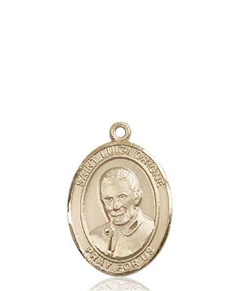 Medalla San Luigi Orione en oro de 14kt