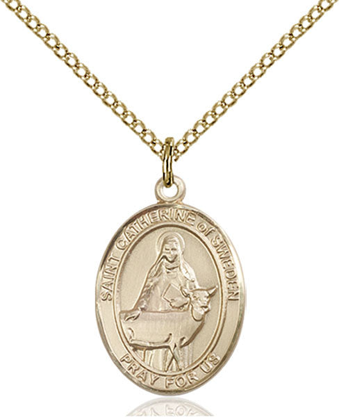 Gold Filled St. Catherine of Sweden Pendant