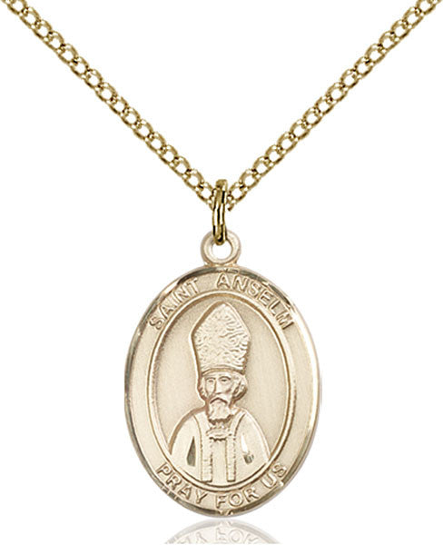 Gold Filled St. Anselm of Canterbury Pendant