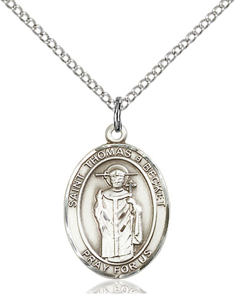 Sterling Silver St. Thomas A Becket Pendant