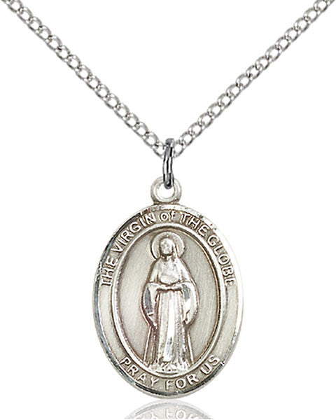 Sterling Silver Virgin of the Globe Pendant